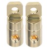 Pair Power Battery O Ring Terminals Brass Gold Plated High