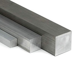 Aluminium square 8 x 8 mm length = 150 mm (15 cm) for turning, milling, drilling, sawing