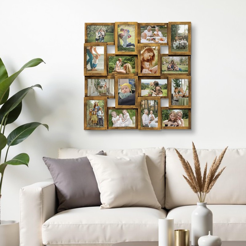 J.M.Deco Collage Picture Frames for Wall 16 Opening, Large Photo