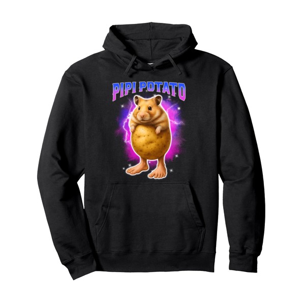 Pipi Potato Italian Brainrot Funny Hamster Meme Pullover Hoodie