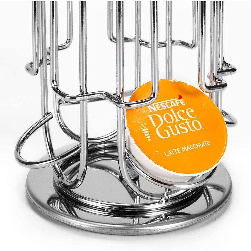 St@llion Chrome 24 Coffee Pod Stand Capsule Holder 360 Degree