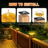 Viewsun 2 Pack Solar Post Cap Lights Outdoor，Fence Solar Powered