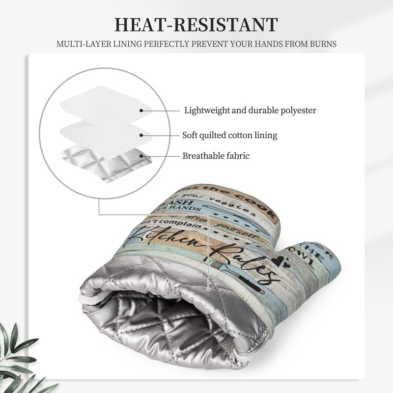 Boulda Farmhouse Oven Mitts and Pot Holders Kitchen Oven Mitts