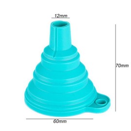 1Pc Color Random Silicone Gel Practical Collapsible Foldable Silicon Kitchen Funnel Hopper Gel Practical Tool Set Funnels Specialty Tools and Gadgets