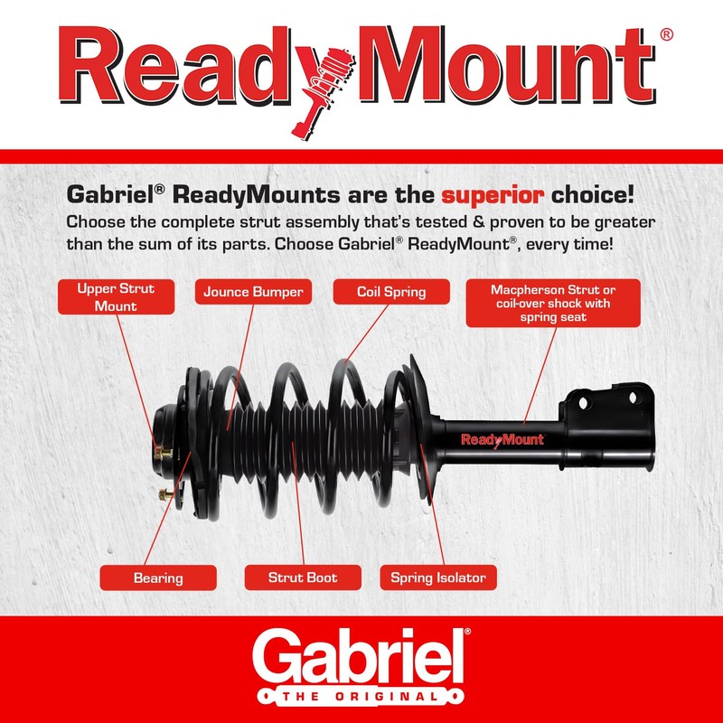 Gabriel G57204 Ultra ReadyMount Front Left Complete Strut Assembly for