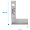 Dönges Steel Square with Stop, Side Length 100 x 70