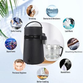 4L Water Container for Distiller, 4L Glass jar for Home Dental Beauty Water Distiller, Replacement Glass Collection Bottle for Home Beauty Countertop