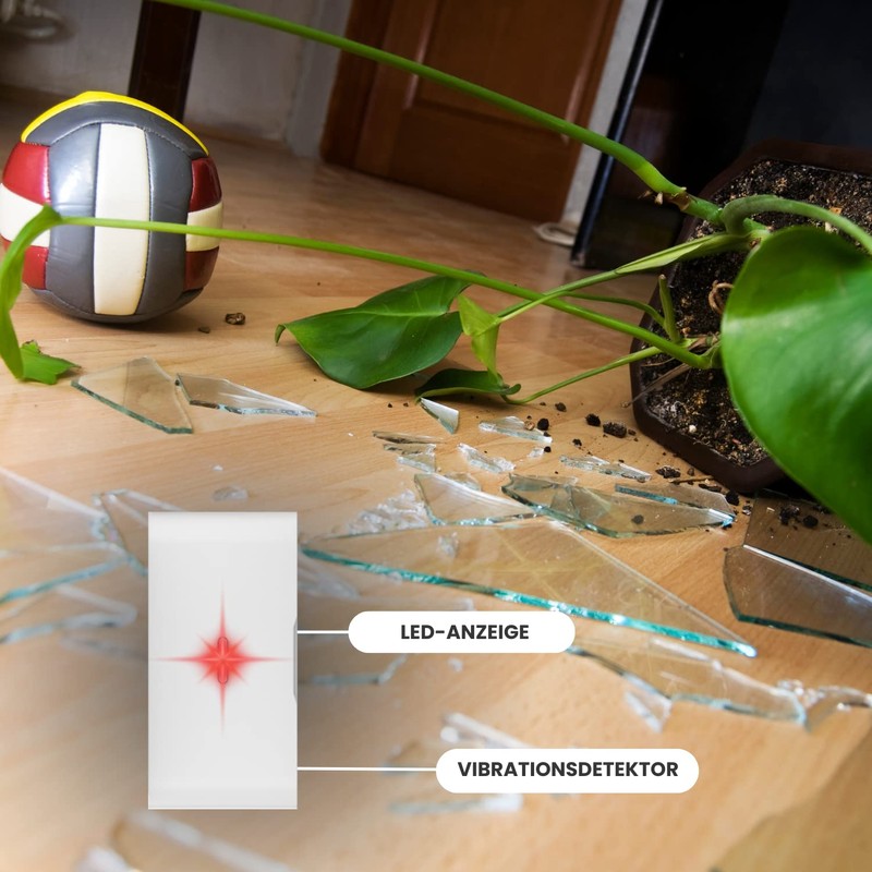 Daewoo Security Wireless Vibration Sensor Vibration Detector WVD301 White