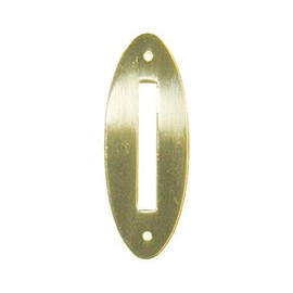 Oval Stamped Brass Coin Slot Cover Bank Money Box Jewelry Hole Antique Vintage