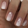 24PCS Ombre Press on Nails - Short Square False Nails