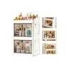 Caja Almacenamiento Cosméticos Multinivel Con Compartimentos Blanco