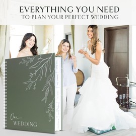 ZICOTO Beautiful Minimalistic Wedding Planner Book and Organizer - Enhance Excitement and Makes Your Countdown Planning Easy - Unique Engagement Gift for Newly Engaged Couples, Future Brides and Grooms