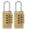 MIONI 2 PCS Solid Brass Combination Lock 4 Copper Digit