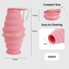 Silicone Collapsible Travel Water Cup with Lids, Portable Drinking Cup,