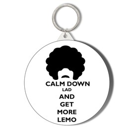 Calm Down LAD and GET More LEMO Short Chain Keyring Bottle Opener