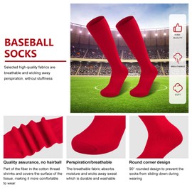 Baseball Socks and Belt Combo Set for Kids, Youth, and Adults, Adjustable and Comfortable Elastic Fit for Boys and Girls Playing Softball or Tee Ball(Kid, Red)