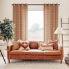 72 Inch Curtains,Sheer Semi Light Filtering Linen Terracotta Rust Boho