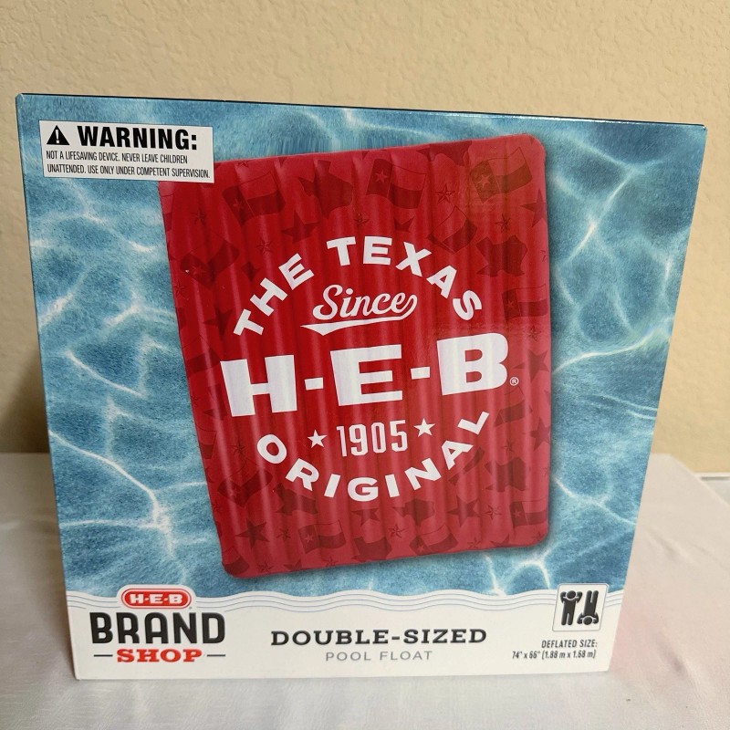 HEB Pool Float Raft 2 Person 74x66” Outdoor Toys Swimming