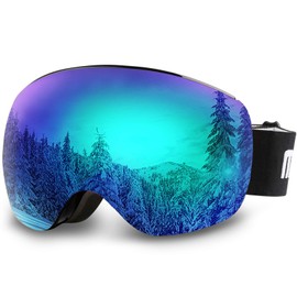 AKASO OTG Ski Goggles, Snowboard Goggles, Mag-Pro Magnetic Interchangeable Lenses, Snow Goggles for Men & Women