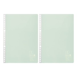 Kokuyo KME-LP936B-LGX2SET Loose Leaf KOKUYO ME B5, B Ruled, 0.2 inches (6 mm), 50 Sheets, Fragile Mint, Set of 2