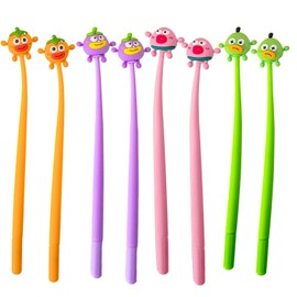 Altaroo 8-Piece Shake Ballpoint Pen Set, Children's Birthday Party Bag Set, Funny Gel Pens with Cartoon Fruit Pattern, Party Bags, Children's Birthday Party Bags, 5 6 7 8 9 10 Years, Party Favours