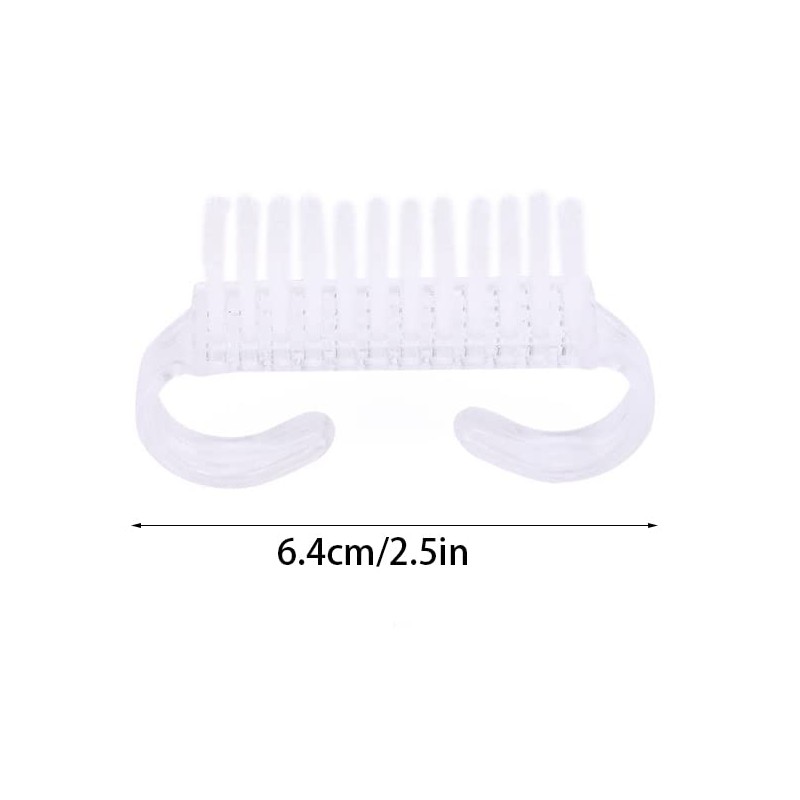 Set of 8 Professional Nail Cleaning Brushes with Handles Fingernail
