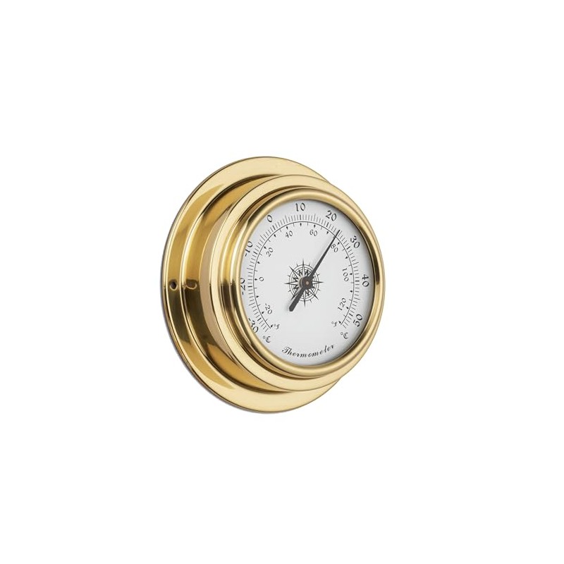 NKlaus Brass Thermometer 9.8 x 6.3 x 3 cm -