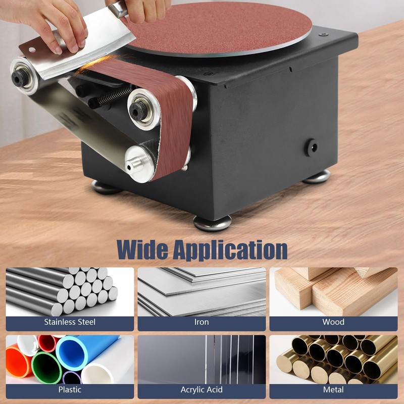 AGULIUM 6-Inch Mini Disc Sander, 7 Speed Adjustable Bench Belt