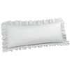 PiccoCasa Soft Microfiber Plain Bolster Pillowcase with Decorative Ruffle and