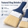 Emenne 4-Piece Natural Bristle Paint Brush Set – Flat Wood