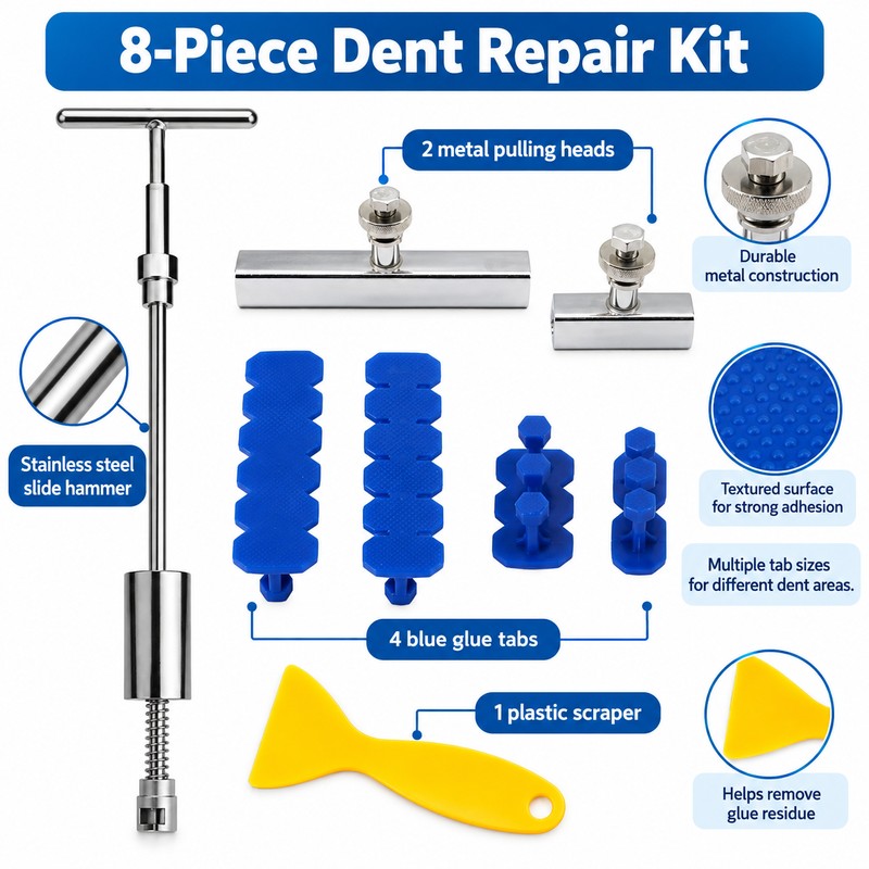 Car Dent Repair Puller Kit for Auto Body Panels –