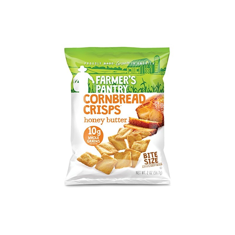 Farmer's Pantry Cornbread Crisps, Honey Butter, Kosher, 2 Ounce (Pack