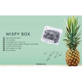 500 Fans | Wispy Promade Fans for Eyelash Extensions | Premade Spikes + Volume Fans | Made in Vietnam | Handmade Fans Lashes For Professional Lash Artists | Pinneacle Lash (Wispy | 7D | D | 12mm (Spike 14mm))