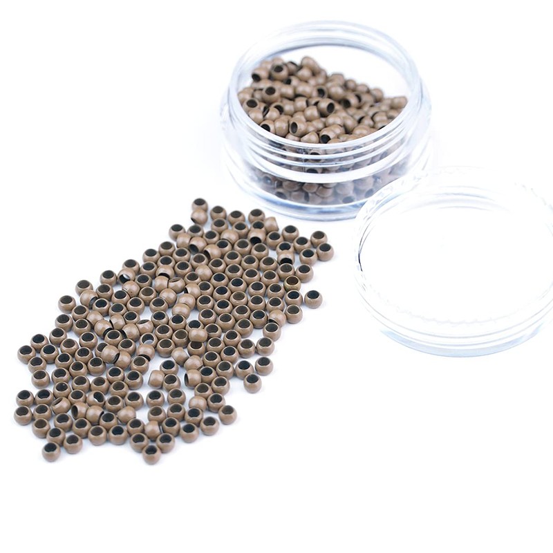 Kullke Nano Rings Micro Beads (1000PCS, 8 Dark Blond)