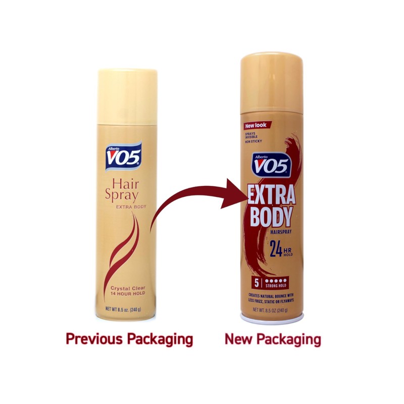 VO5 Hairspray Extra Body Crystal Clear 8.5 oz ( Packs