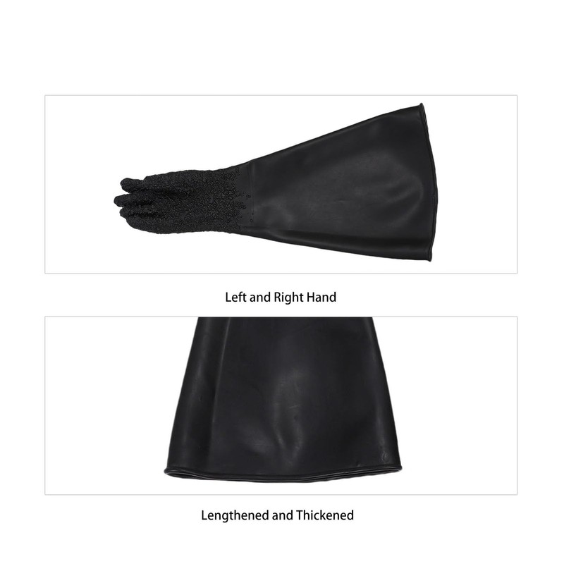 Pyhodi 1 Pair Sandblasting Gloves with Particle, 25.6in/65cm Wearproof Latex