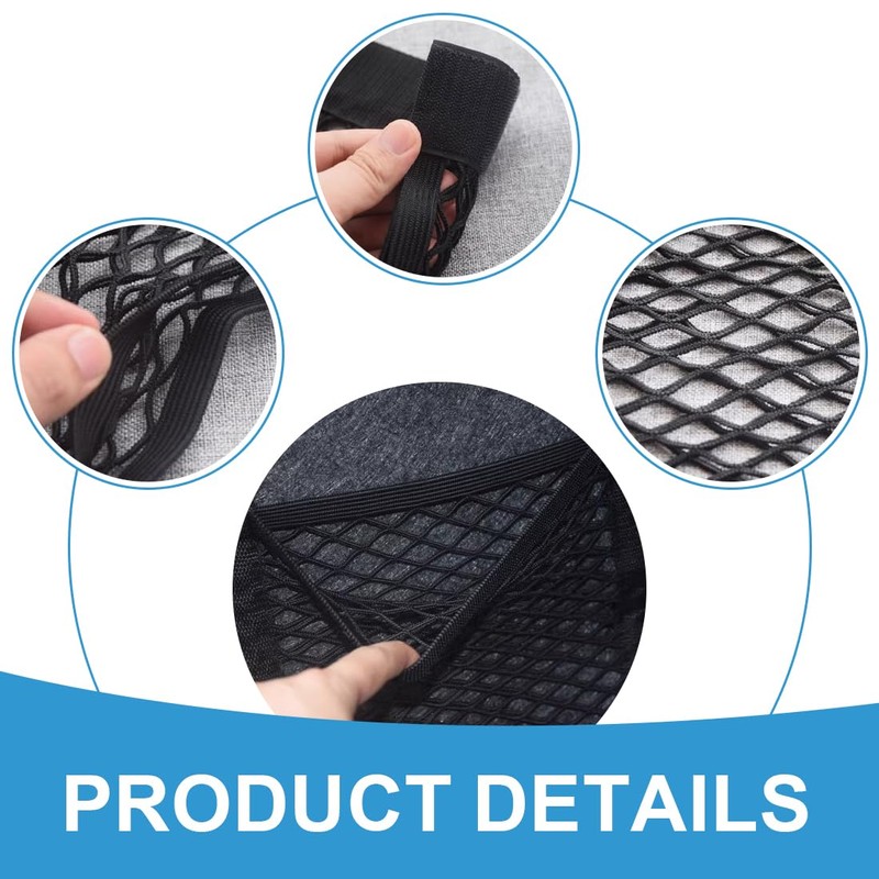SGERUFZ Car Boot Net Bag Strong Elasticity Luggage Net with