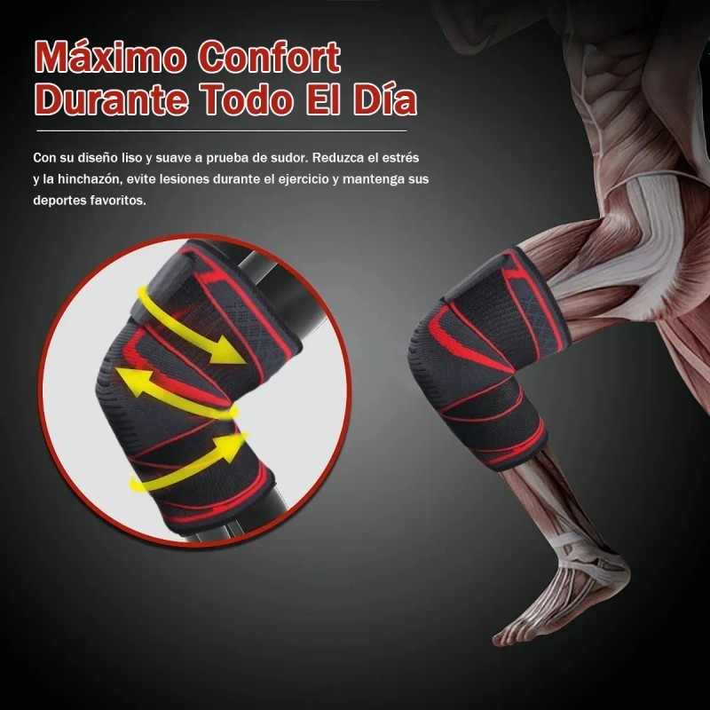 1 Par Rodilleras Elásticas Deportivas Compresion Para Gym