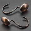 Bronze Shower Curtain Hooks, Rustproof Shower Hooks for Shower Curtain