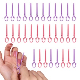 DANNEASY 30pcs Nail Polish Protector for Fingers - Acrylic Nail Protector Easy C Curve Nail Pinching Clips Manicure Tools Nail Art Accessories for Gel Finger Nail Extension UV Builder