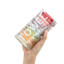 Compressed Towel Tablet Portable Face Towel Washcloth Reusable 56 Pack Wet and Dry Disposable Towel, Baby Towel or Dog Towel Camping Wipes for Travel Hiking Home Beauty (Bag-56)