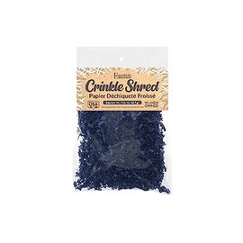 Essentials by Leisure Arts Crinkle Shred Bag, Navy Blue, 2oz Shredded Paper Filler, Crinkle Cut Paper Shred Filler, Box Filler, Shredded Paper for Gift Box, Paper Crinkle Filler, Box Filling