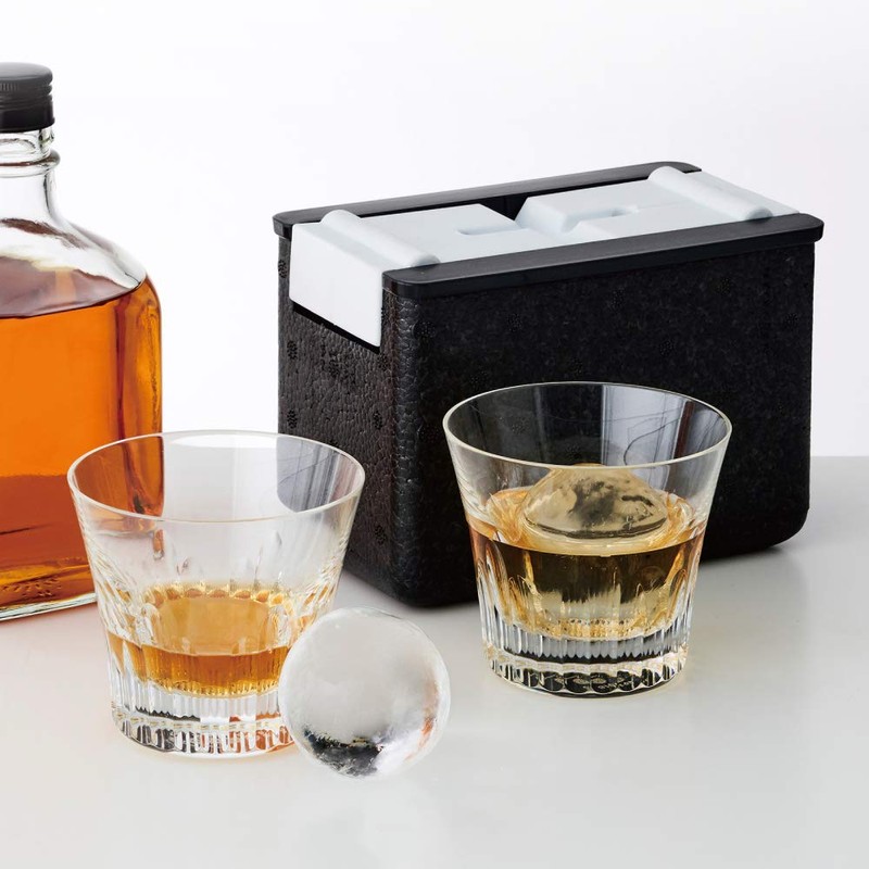 Doshisha Round Ice Maker, Clear Ice for Adults, 2 Pieces,