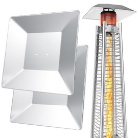 Zonon 2 Pack Patio Heat Reflector Shield for Propane Outdoor Heater Cover Replacement 4 Sided Pyramid Patio Heat Reflector Shield Top 3 Holes Distance 2.75 Inches/ 7 cm Parts for Outdoor Heaters
