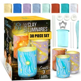JOiFULi DIY Clay Luminaries Clay Craft Kit Gifts for Kids Girls Boys Teens for Kids Age 8 9 10 11 12