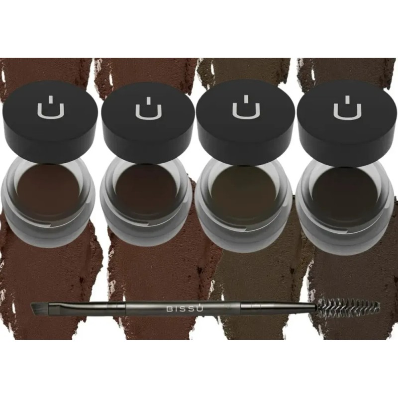 Kit Pomada Para Cejas Bissu Color Cafe Calido