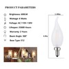 Frosted LED Candelabra Bulbs 60 Watt Flame Tip Chandelier Light