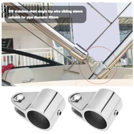 OTOTEC Bimini Top Jaw Slide 316 Stainless Steel Bimini Canopy Hinge Marine Jaw Slider for Boats Yachts (0.875" Inner Diameter)