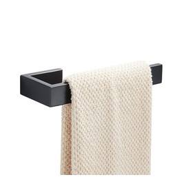 Towel Bar Hand Towel Ring Holder SUS304 Stainless Steel Bathroom Kitchen Towel Bar Mounting Hardware Set, Hotel Home Cupboard, Matte Black, Wall Mounted