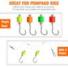 Dovesun 52pcs Foam Floats Pompano Rigs Fishing Rig Floats Fly